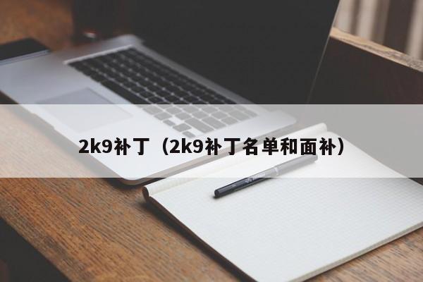 2k9补丁（2k9补丁名单和面补）